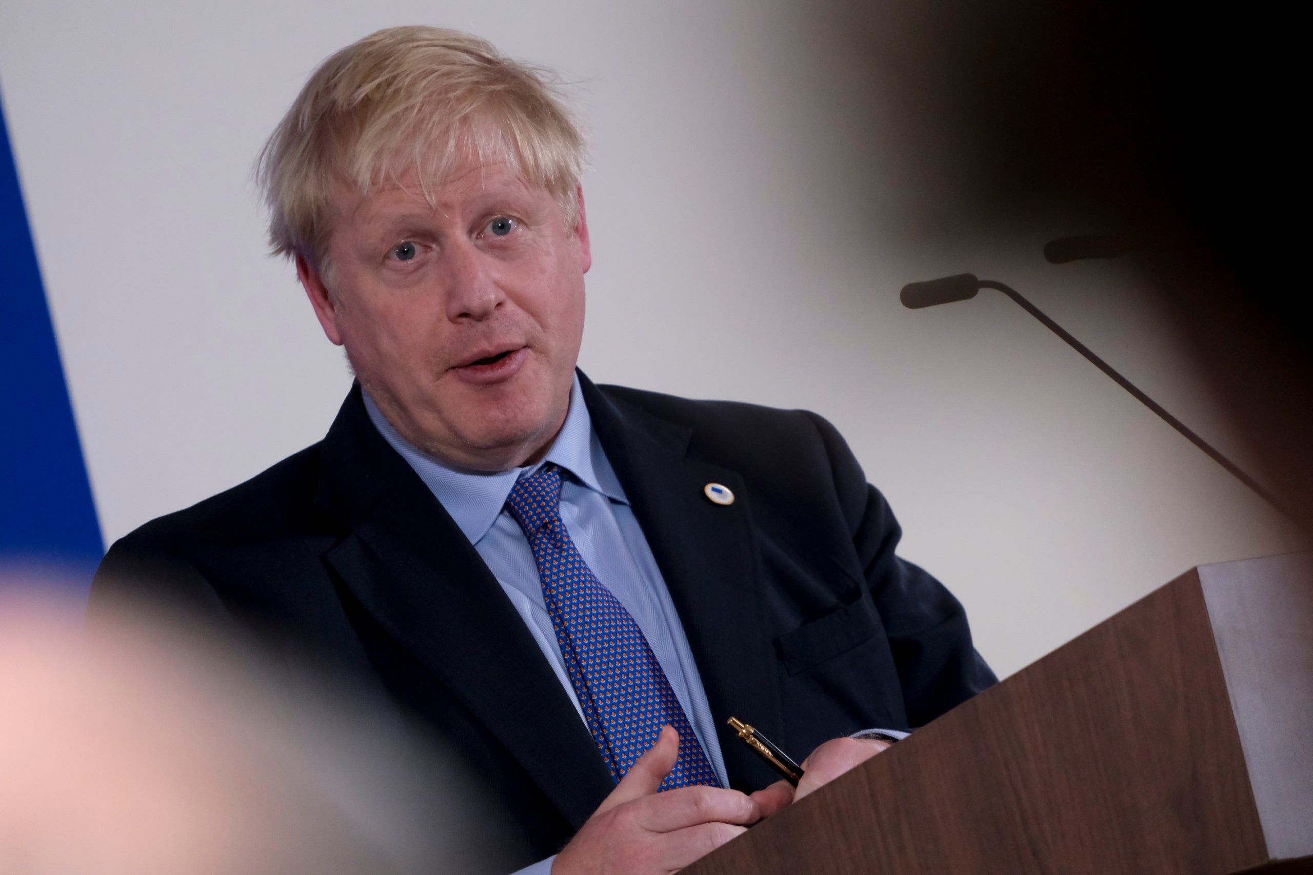 El primer ministre britànica, Boris Johnson, en una roda de premsa / ACN