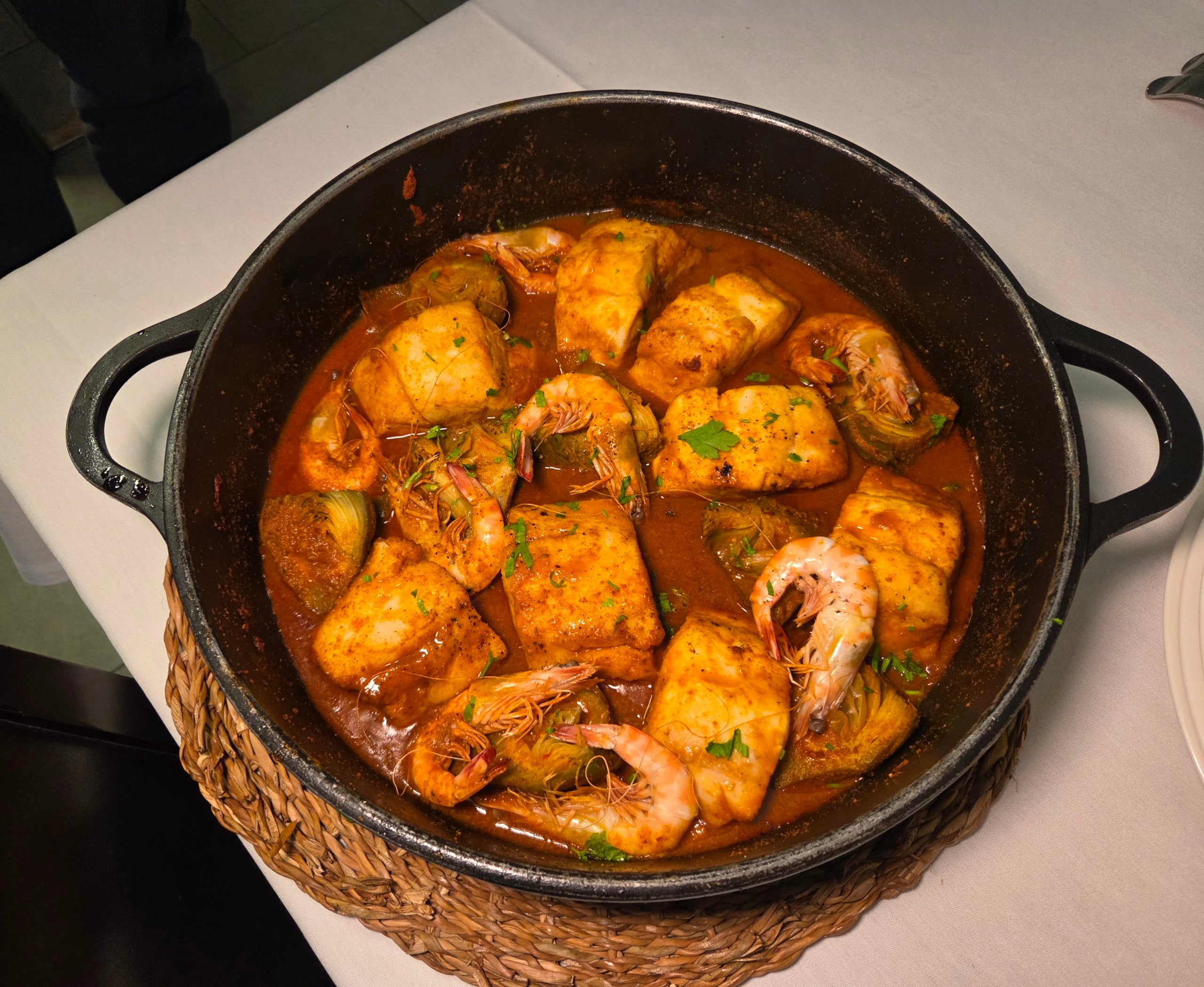 Romesco de llobarro del Restaurant Balandra | Foto: Isabel Serrano