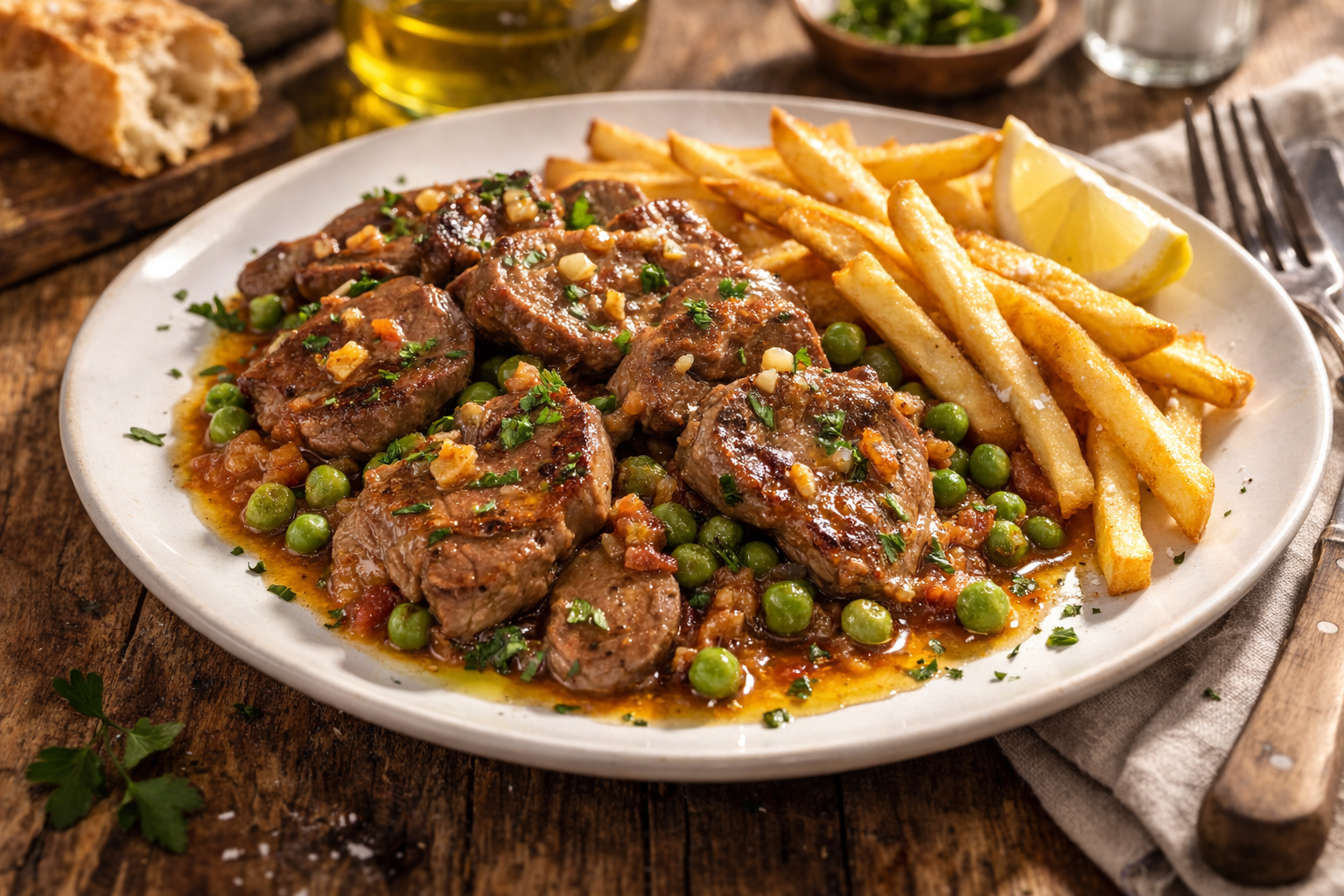 Ronyons saltats amb patates 