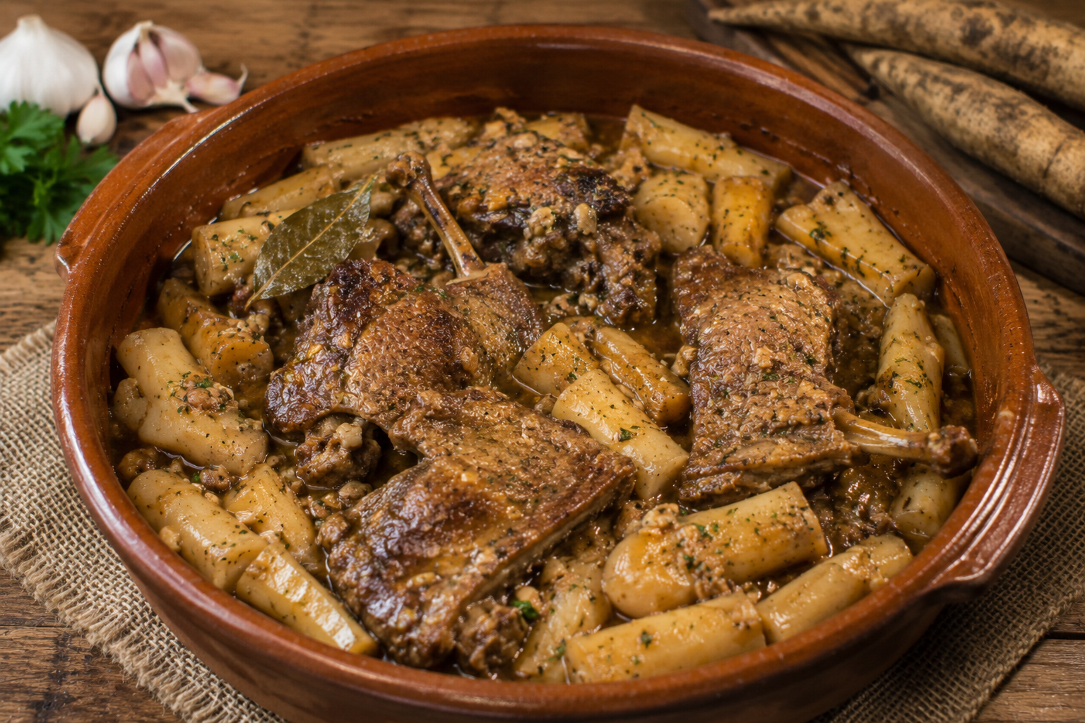 Ànec amb salsifís